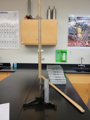 Meter stick holder for ring stand