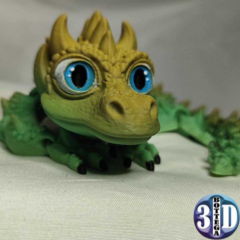 Articulated Baby Dragon, print in place, no supports.
