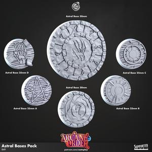 Astral Bases Pack (Pre-Supported) | Cast n Play