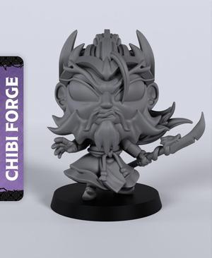 Human Male Fighter Chibi - With Free Dragon  - 5e DnD Inspired for RPG and Wargamers