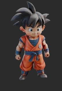 Saiyan Hero: Goku, the Miniature Warrior for Your Desk