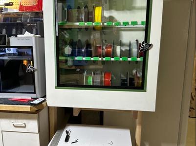 Printer filament cabinet parts
