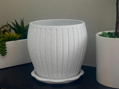 Large Greek Style Marble Planter 