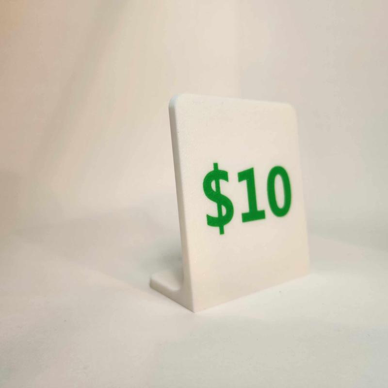 $10.00 Display sign