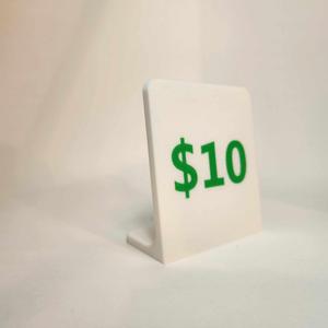 $10.00 Display sign