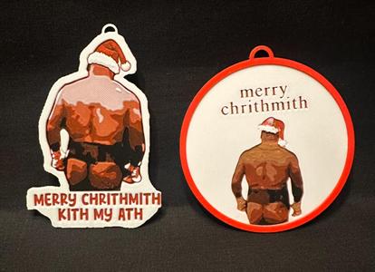 Merry Chrithmith Mike Tyson Christmas Ornaments! 