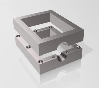 Two-Part Casting Mold Frame w/ Pour Funnel