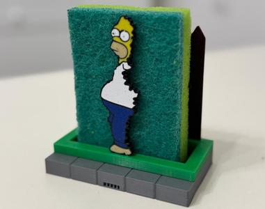Homer Simpson Hedge Sponge Holder 