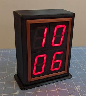 Desk LED clock case
