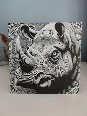 Hueforge of a rhino