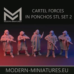 Cartel soldiers wearing ponchos, set 2