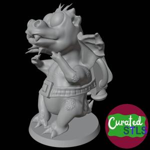 DRAGON WITH JETPACK MINI FOR TABLETOP TTRPG DND - PRESUPPORTED INCLUDED