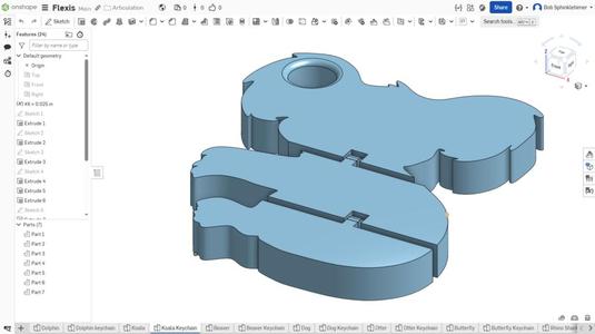 Koala flexi keychain