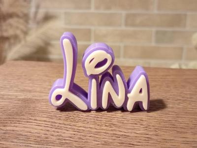 Lina Disney Name Sign Decorate Room child Birthday