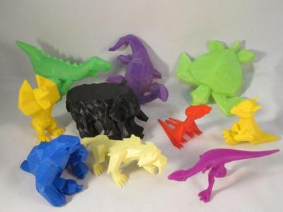 Low Poly Dinosaur Set 2/4