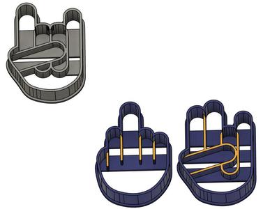 Hand Sign cookie cutters (NSFW)