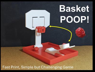 BasketPOOP Game: Fingertip Basketball (Bamboo Poop) Game