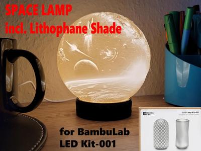 Space Lamp - Lithophane - for BambuLab LED Kit 001