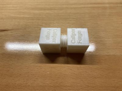 Caliper Forge Calibration Cube Thread Test