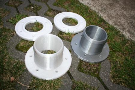 Connection of 110mm PVC pipe to the 1000L tank
