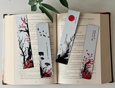 Red Blossom (2) - Bookmarks Set