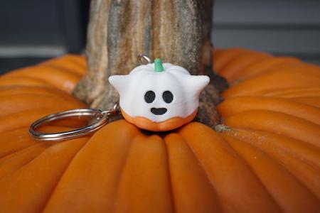 Cute Mini Pumpkin Ghost Keychain!