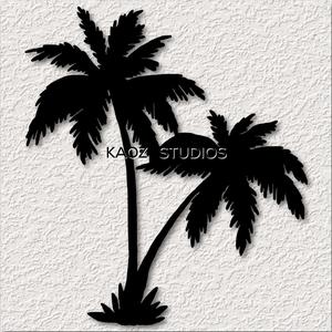 two palms wall art palm trees wall decor tropical island decoration