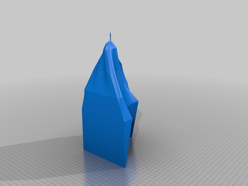 Mountain for LEMAX (behind "Winterhaus Resort" and with 30cm Lighted Village Moon)