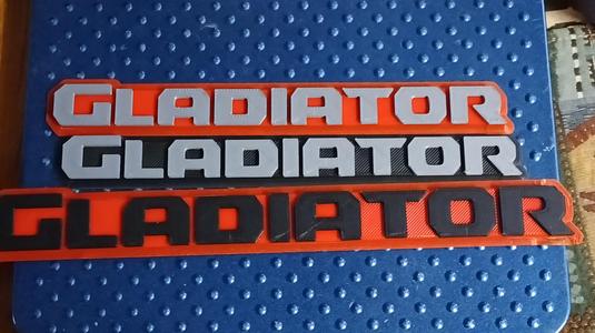 Gladiator Script badge emblem