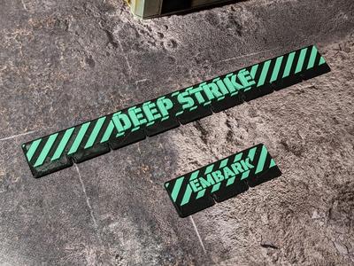 Deep Strike 9-Inch and Embark 3-Inch markers