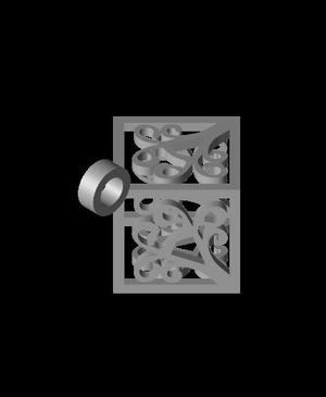 CUBE FLORAL PENDANT.stl