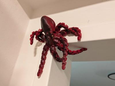 Realistic octopus with longer magnetic arms