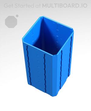2x2x4 - Topped Multipoint Rail - Standard Click-In Multibin Shell Extension