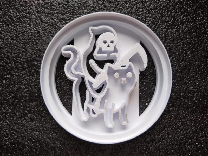 Death Rides A Pale Kitty Cookie