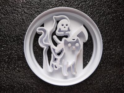 Death Rides A Pale Kitty Cookie