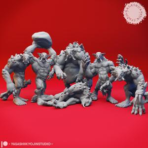 Troll Warband - Tabletop Miniatures (Pre-Supported)