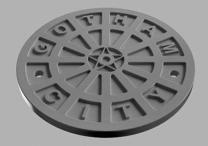 Gotham City Manhole Cover Coaster (Batman)