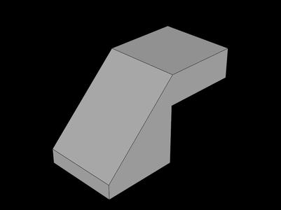 Lego Compatible (28192.dat) Slope Brick 45  2 x  1 with Cutout and without Stud