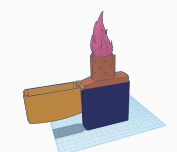 Extra Large Zippo Lighter w/Flame