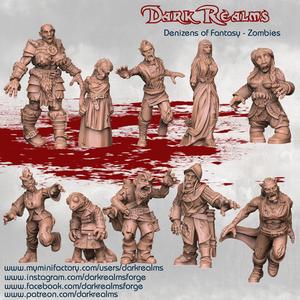 Dark Realms Denizens of Fantasy - Zombie Townsfolk