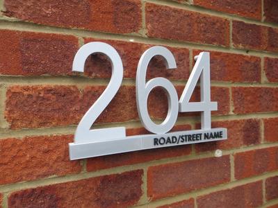 Contemporary Stand-off House Numbers & Name Board