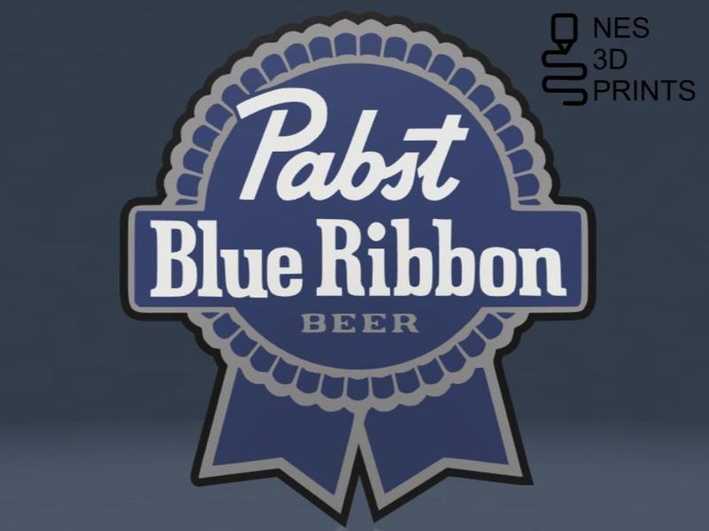 Pabst Blue Ribbon LED Lamp (Light Box) + Stand