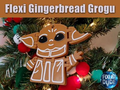 Flexi Gingerbread Grogu Ornament