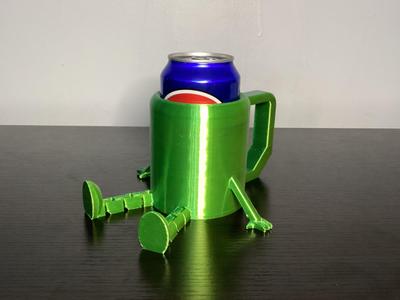 Articulated Soda Can Holder Buddy With Legs