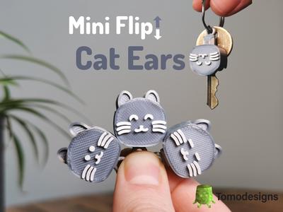 Mini Flip Cat Ears Keychain