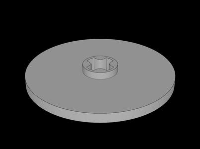 Lego Compatible (2723.dat) Technic Disc  3 x  3 with Axlehole