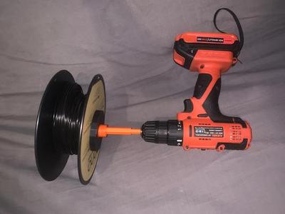 Filament winder for battery drill