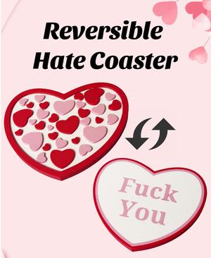 Reversible Hate Heart Coaster