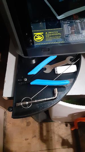 Creality K1C swing out tool tray