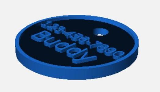 Customizable pet medal for cat or dog